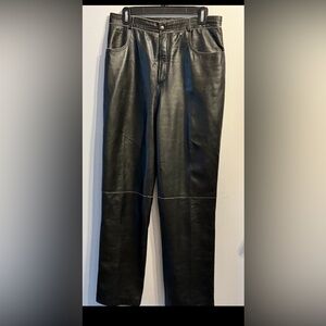 Bod & Christensen Chocolate Brown Leather Women's Pants